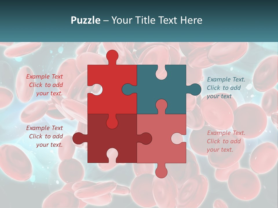A Group Of Red Blood Cells Floating In The Air PowerPoint Template