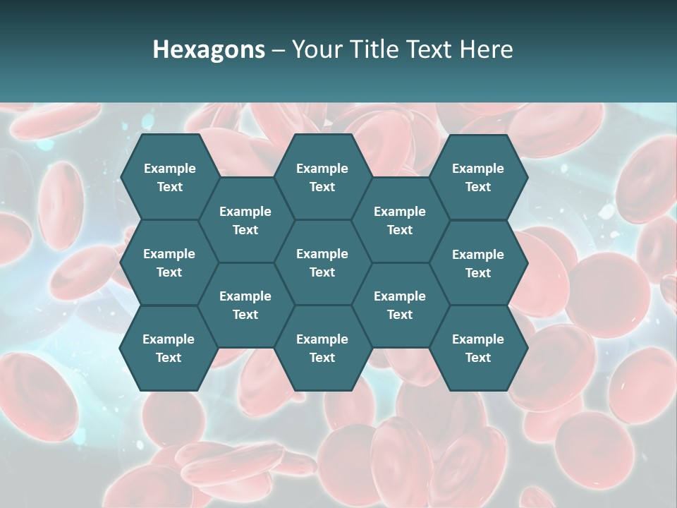 A Group Of Red Blood Cells Floating In The Air PowerPoint Template