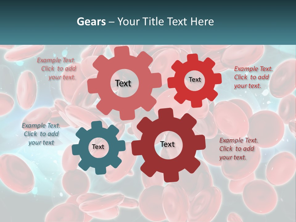 A Group Of Red Blood Cells Floating In The Air PowerPoint Template