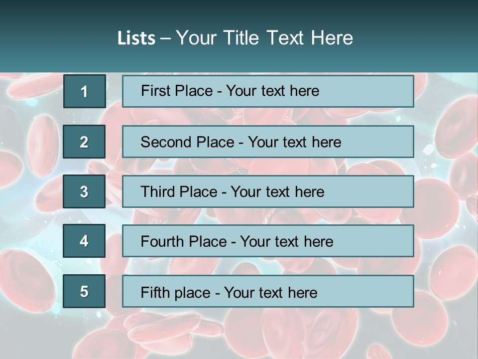 A Group Of Red Blood Cells Floating In The Air PowerPoint Template