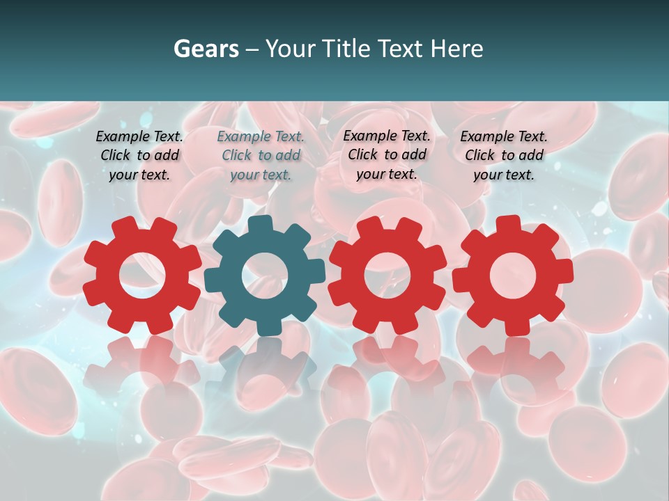 A Group Of Red Blood Cells Floating In The Air PowerPoint Template