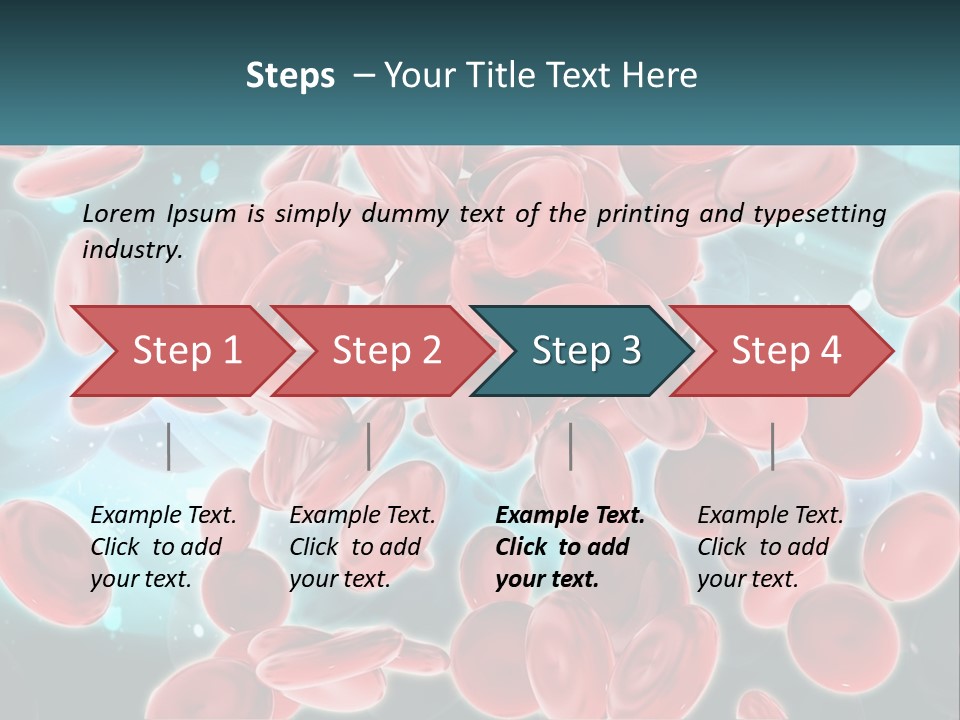 A Group Of Red Blood Cells Floating In The Air PowerPoint Template