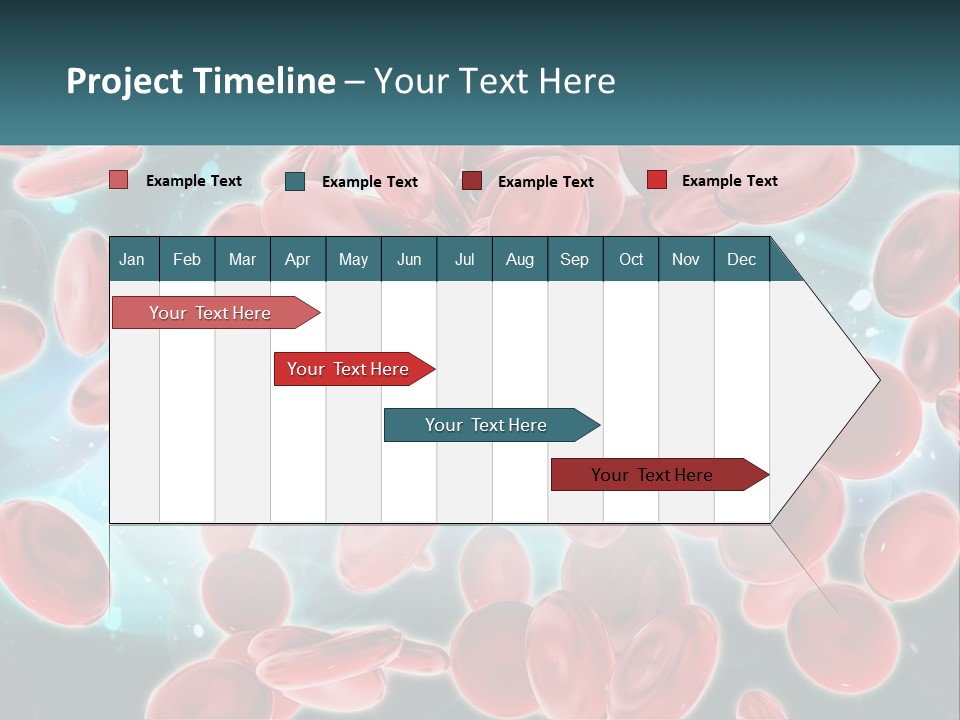 A Group Of Red Blood Cells Floating In The Air PowerPoint Template