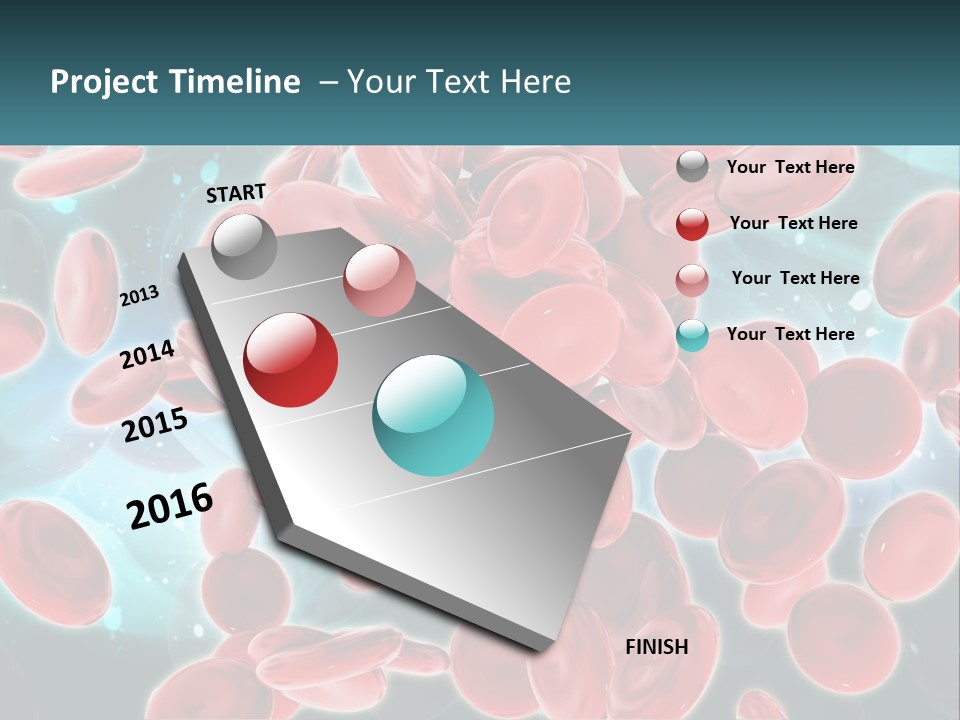 A Group Of Red Blood Cells Floating In The Air PowerPoint Template