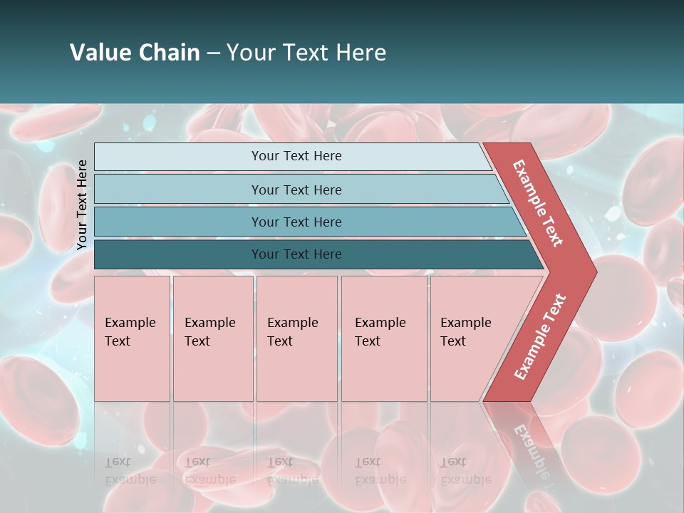A Group Of Red Blood Cells Floating In The Air PowerPoint Template