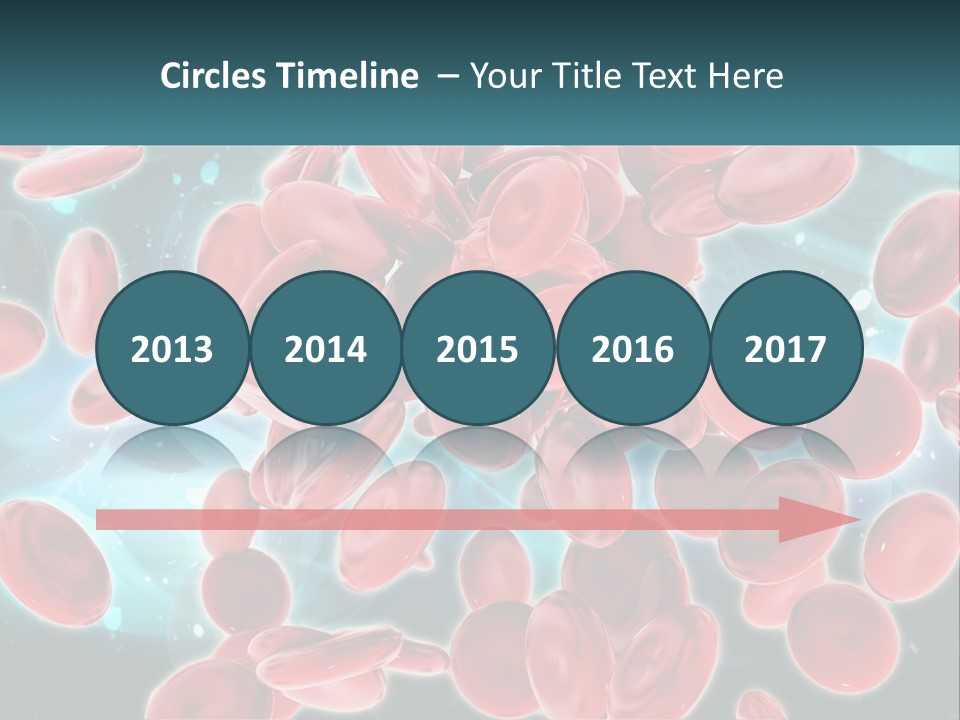A Group Of Red Blood Cells Floating In The Air PowerPoint Template