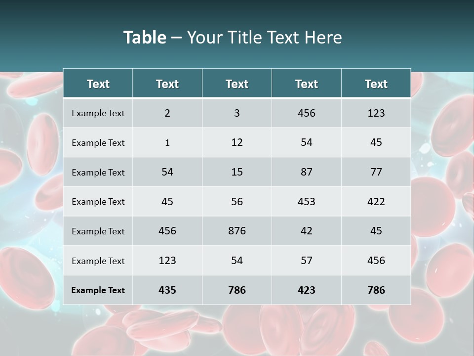 A Group Of Red Blood Cells Floating In The Air PowerPoint Template