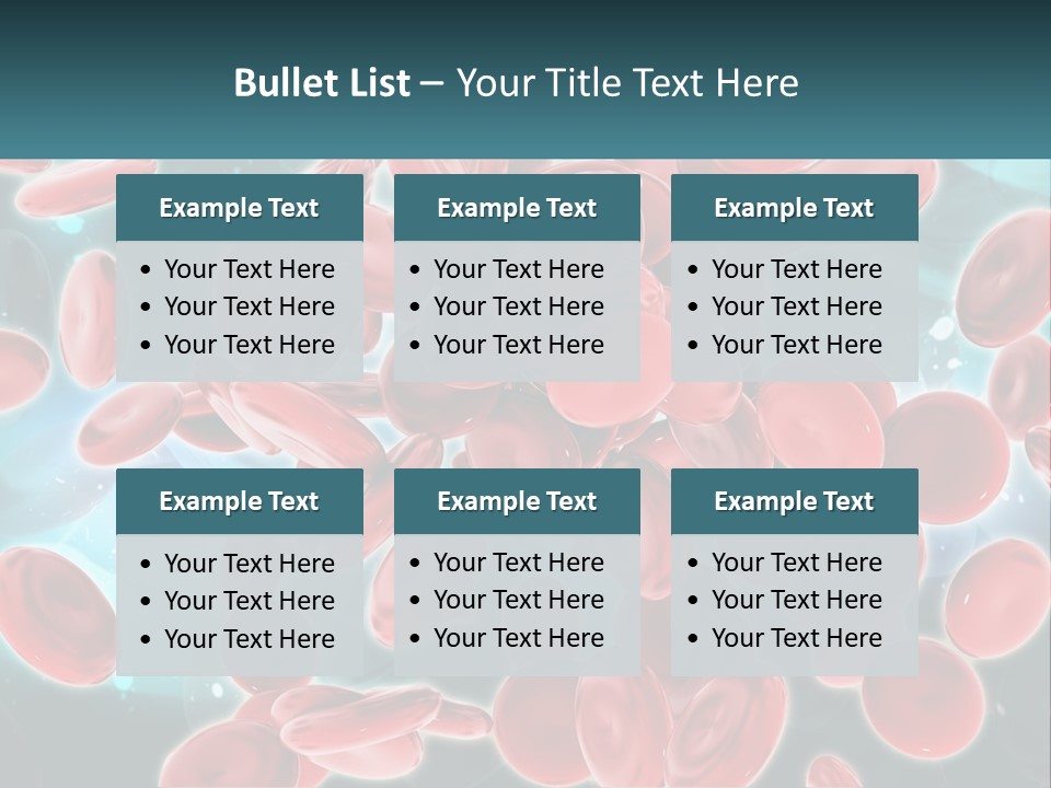 A Group Of Red Blood Cells Floating In The Air PowerPoint Template