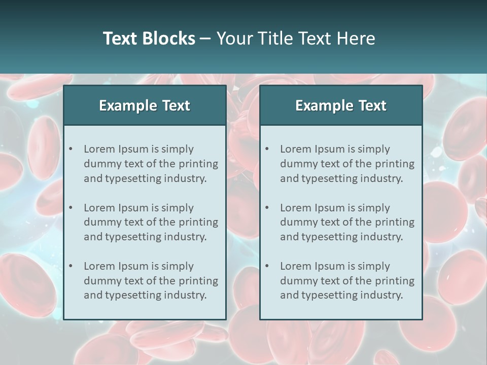 A Group Of Red Blood Cells Floating In The Air PowerPoint Template