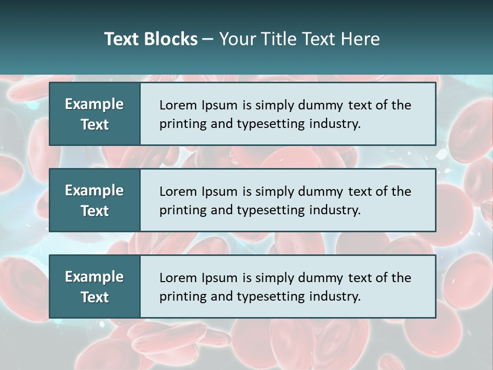 A Group Of Red Blood Cells Floating In The Air PowerPoint Template