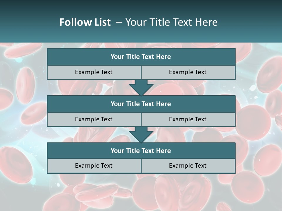 A Group Of Red Blood Cells Floating In The Air PowerPoint Template