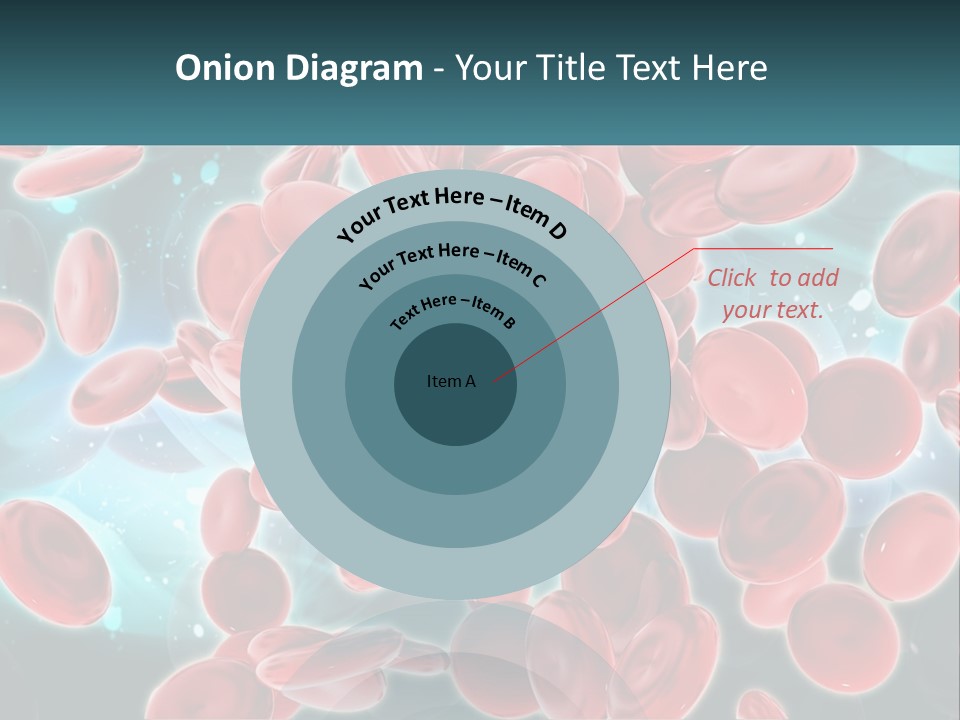 A Group Of Red Blood Cells Floating In The Air PowerPoint Template