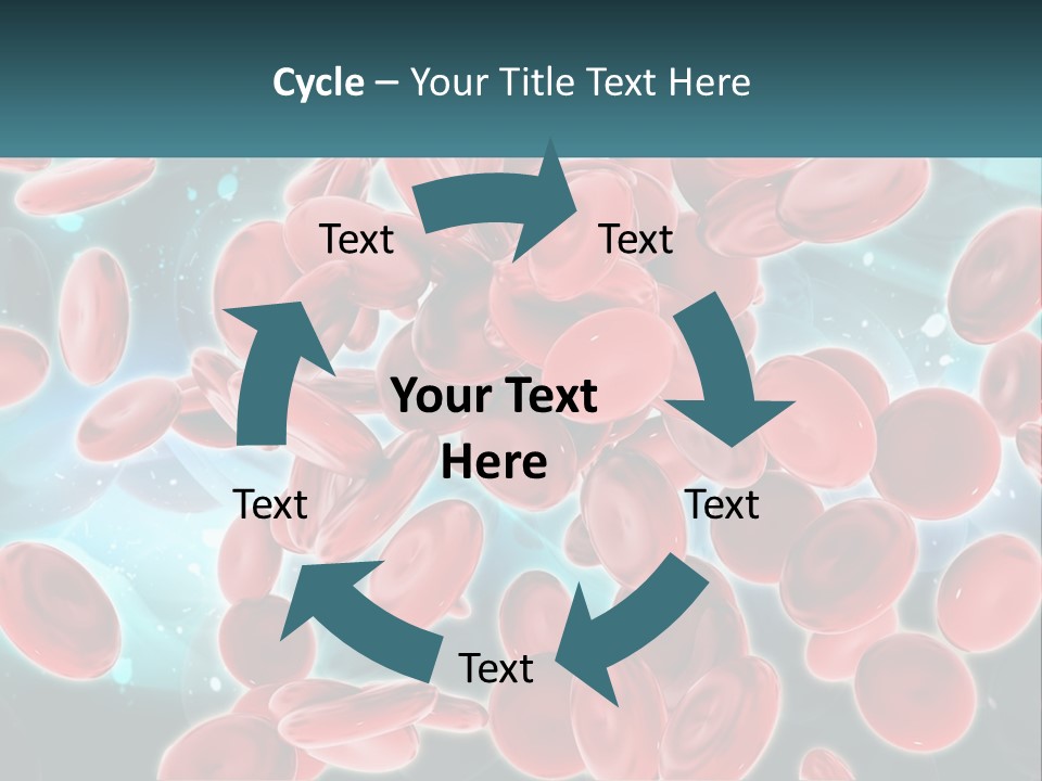 A Group Of Red Blood Cells Floating In The Air PowerPoint Template