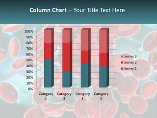 A Group Of Red Blood Cells Floating In The Air PowerPoint Template