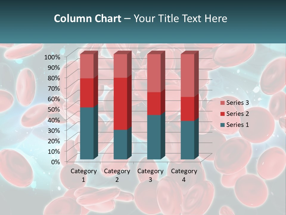 A Group Of Red Blood Cells Floating In The Air PowerPoint Template
