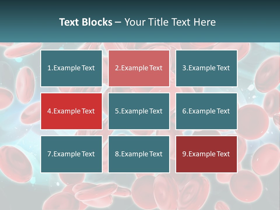 A Group Of Red Blood Cells Floating In The Air PowerPoint Template