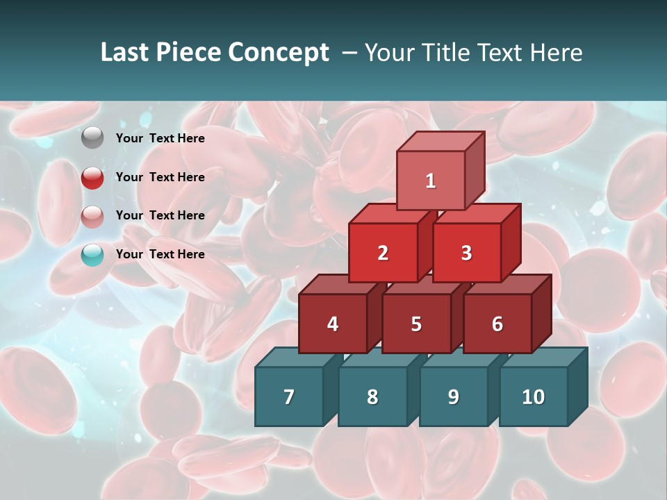 A Group Of Red Blood Cells Floating In The Air PowerPoint Template