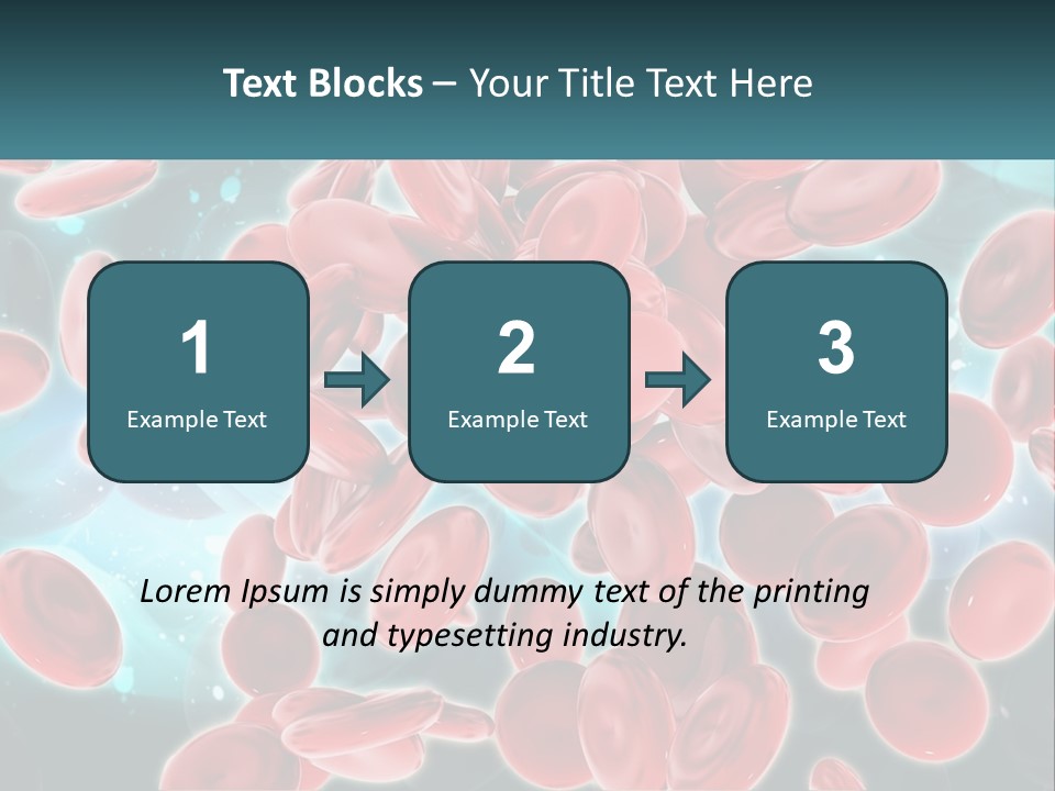 A Group Of Red Blood Cells Floating In The Air PowerPoint Template