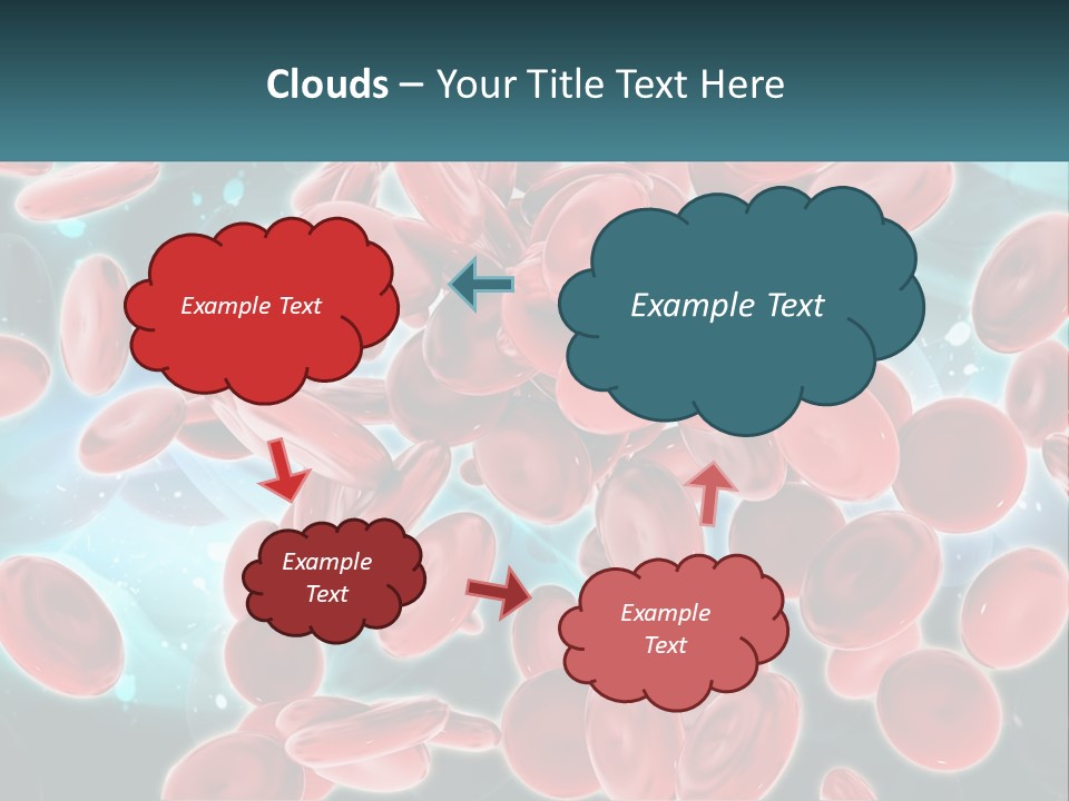 A Group Of Red Blood Cells Floating In The Air PowerPoint Template