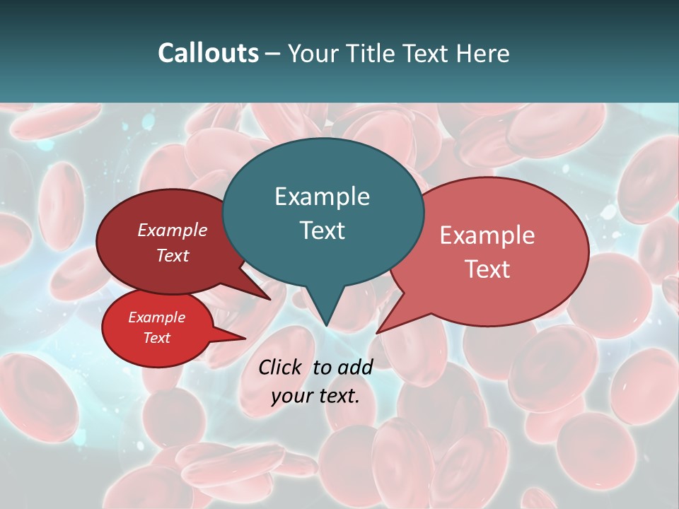 A Group Of Red Blood Cells Floating In The Air PowerPoint Template