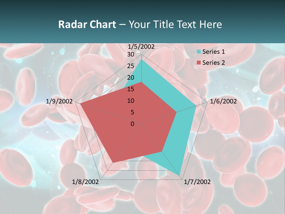 A Group Of Red Blood Cells Floating In The Air PowerPoint Template
