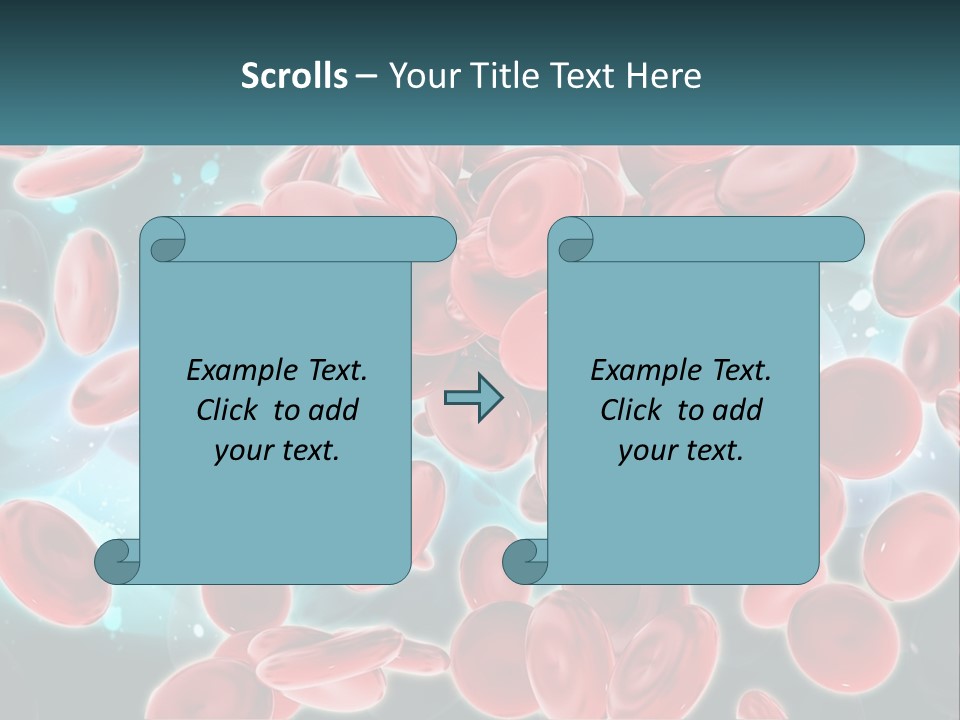 A Group Of Red Blood Cells Floating In The Air PowerPoint Template