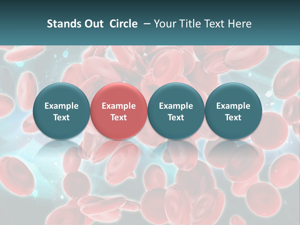A Group Of Red Blood Cells Floating In The Air PowerPoint Template