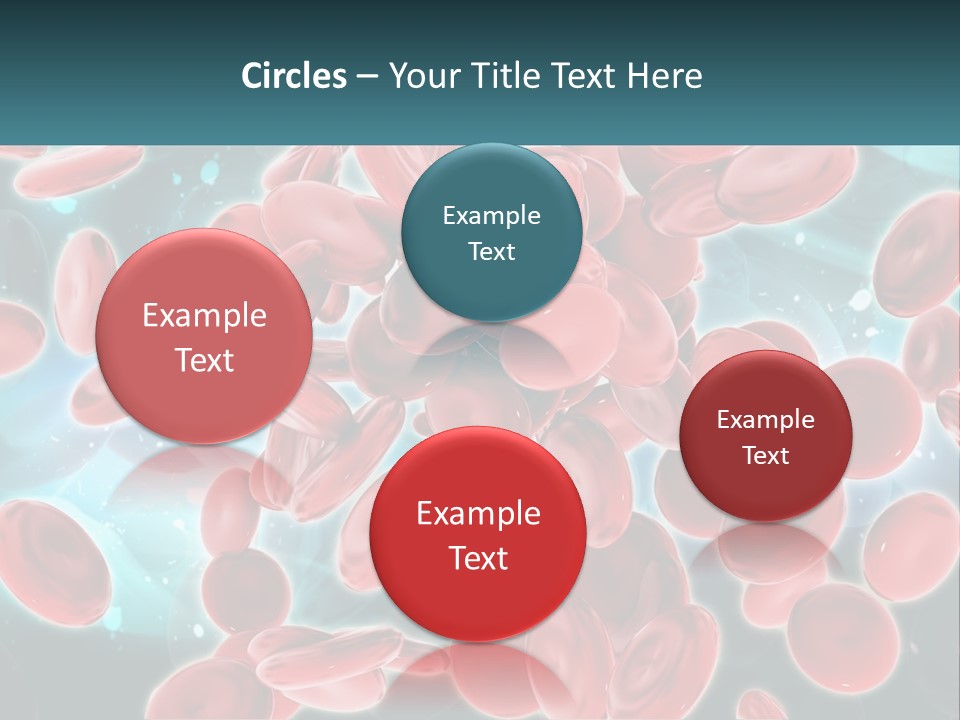 A Group Of Red Blood Cells Floating In The Air PowerPoint Template