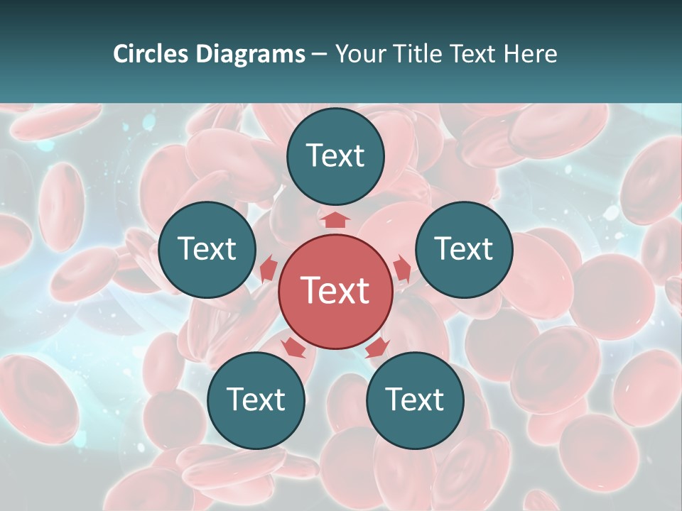 A Group Of Red Blood Cells Floating In The Air PowerPoint Template