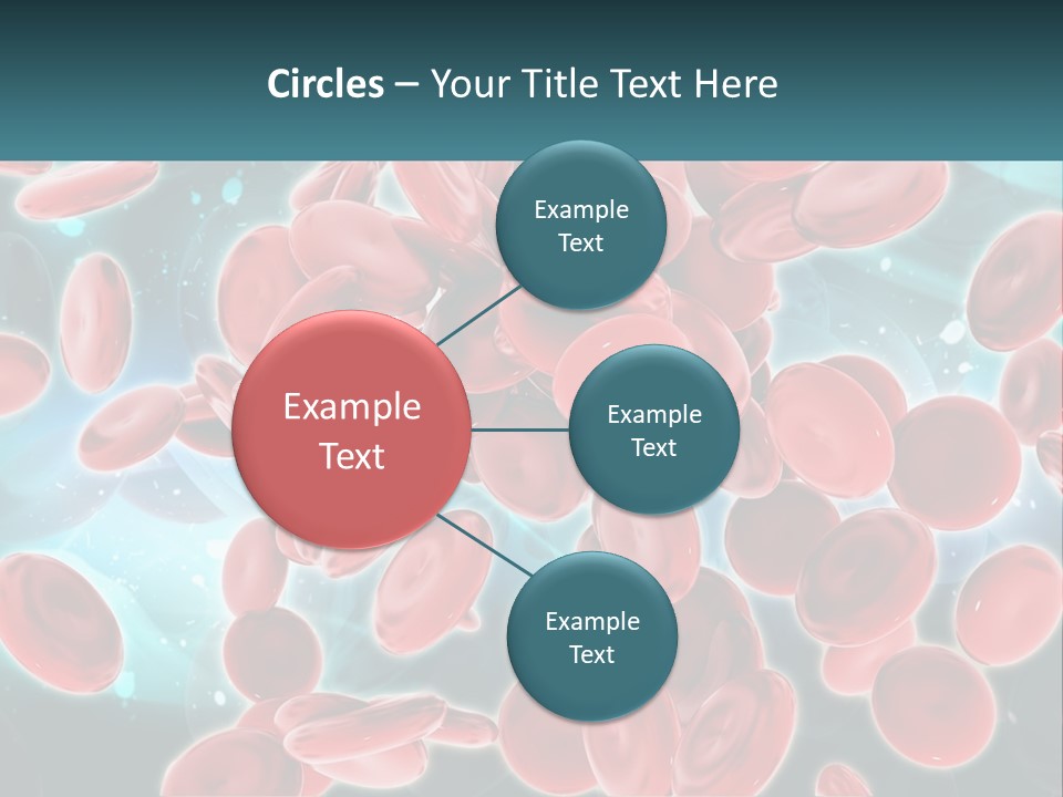A Group Of Red Blood Cells Floating In The Air PowerPoint Template