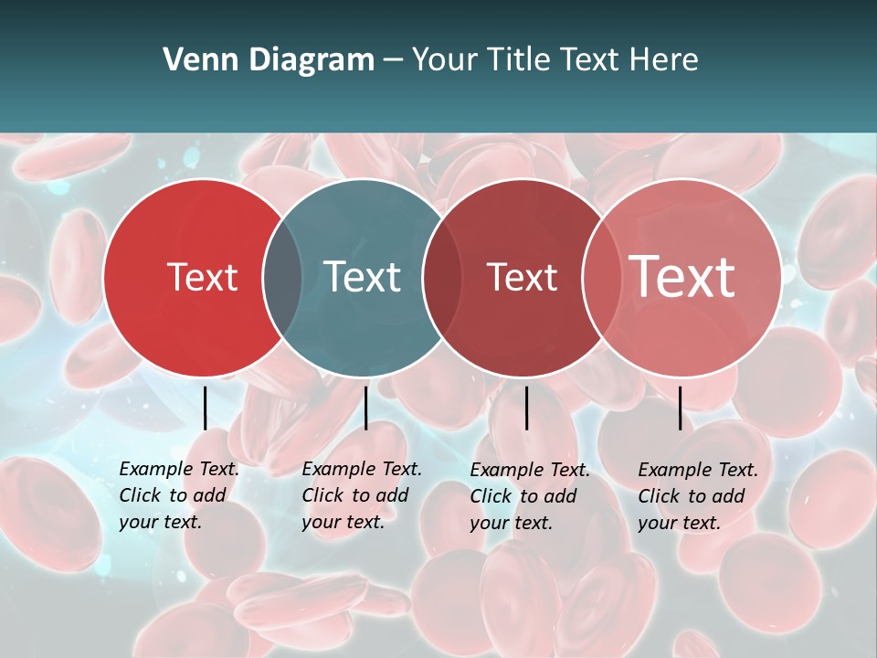 A Group Of Red Blood Cells Floating In The Air PowerPoint Template