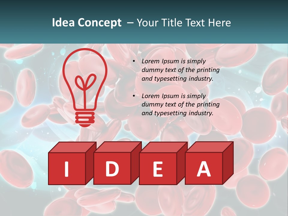 A Group Of Red Blood Cells Floating In The Air PowerPoint Template