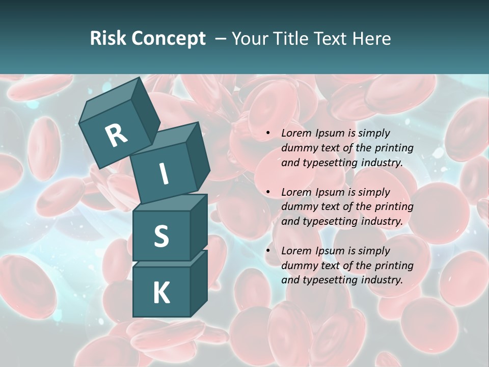 A Group Of Red Blood Cells Floating In The Air PowerPoint Template