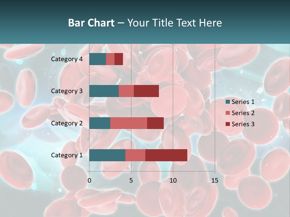 A Group Of Red Blood Cells Floating In The Air PowerPoint Template