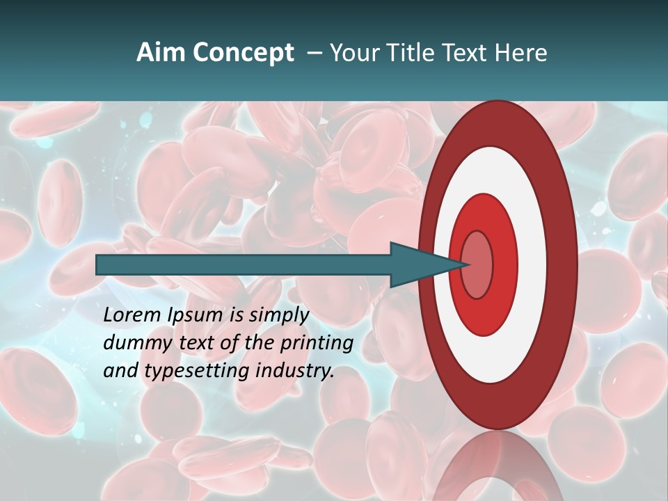 A Group Of Red Blood Cells Floating In The Air PowerPoint Template