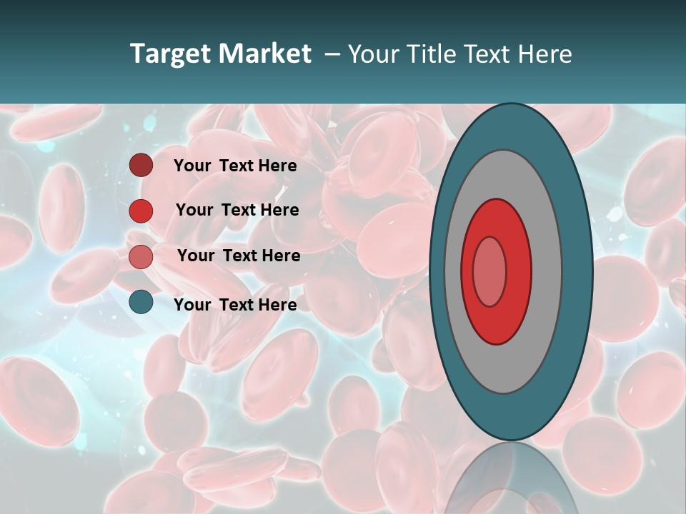 A Group Of Red Blood Cells Floating In The Air PowerPoint Template