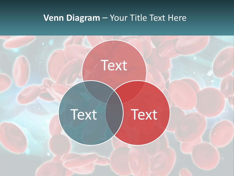 A Group Of Red Blood Cells Floating In The Air PowerPoint Template