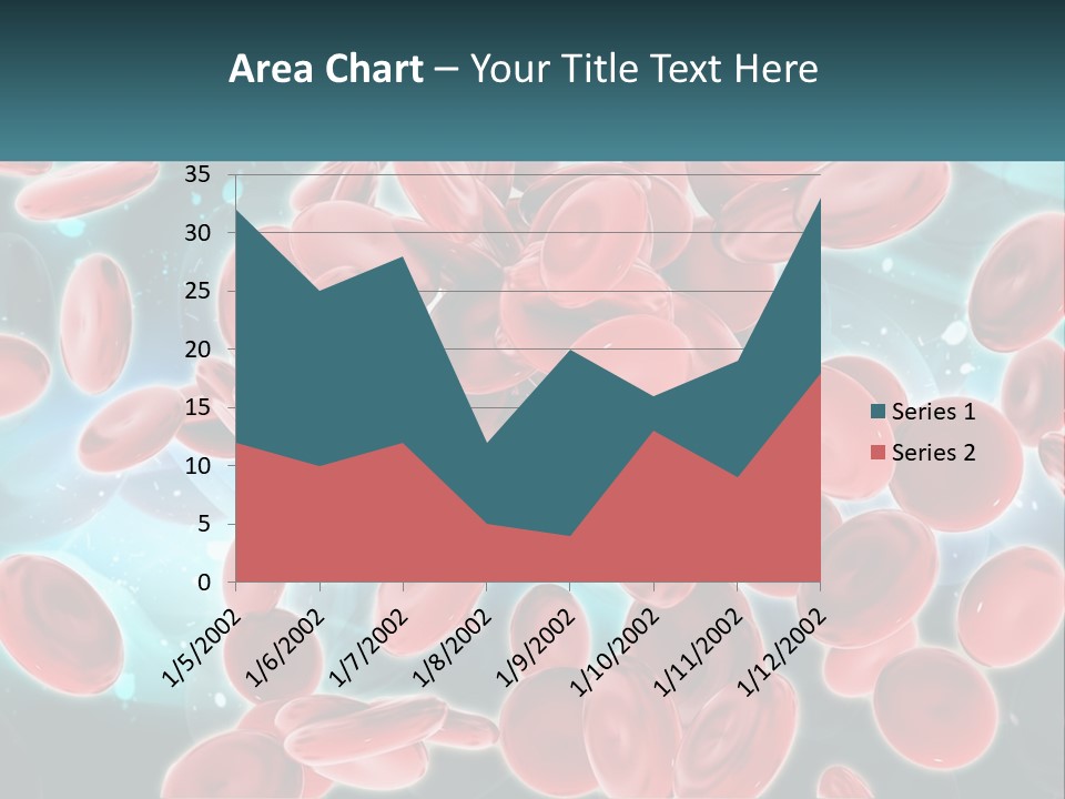 A Group Of Red Blood Cells Floating In The Air PowerPoint Template