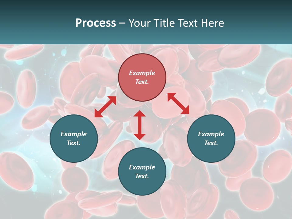 A Group Of Red Blood Cells Floating In The Air PowerPoint Template