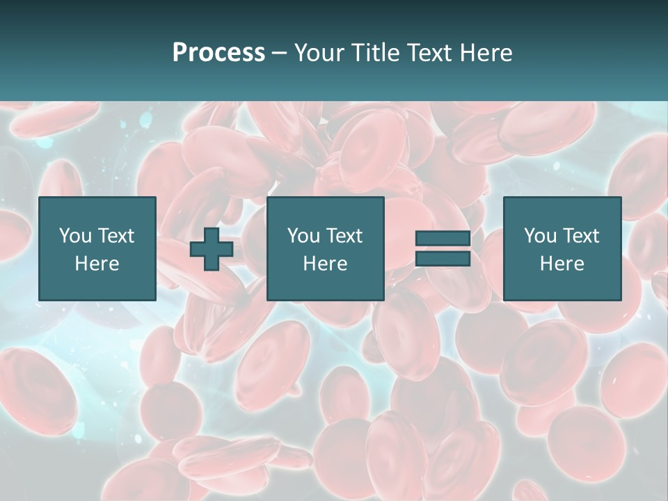 A Group Of Red Blood Cells Floating In The Air PowerPoint Template