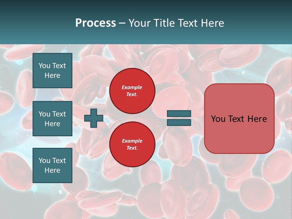 A Group Of Red Blood Cells Floating In The Air PowerPoint Template