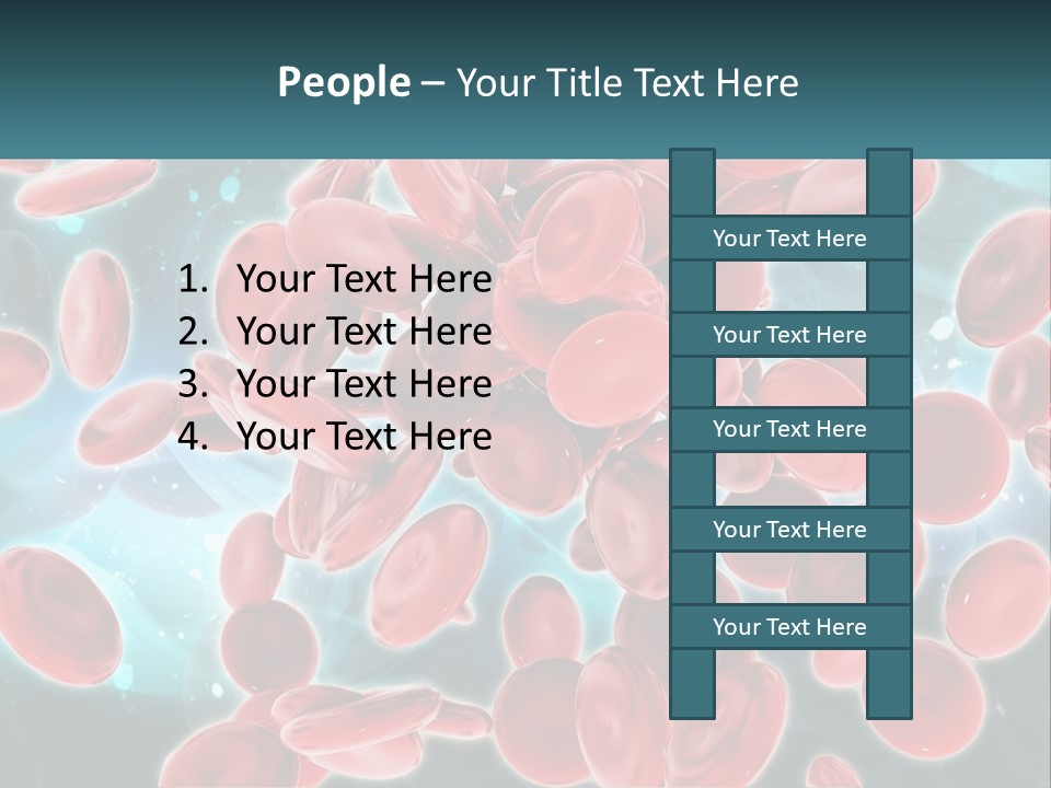 A Group Of Red Blood Cells Floating In The Air PowerPoint Template