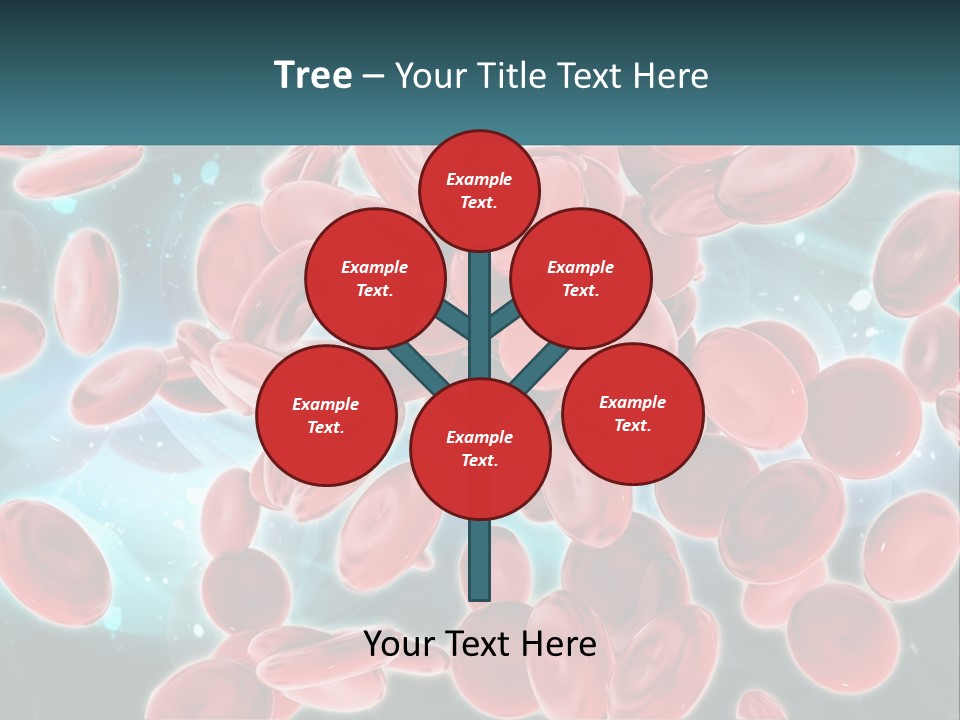 A Group Of Red Blood Cells Floating In The Air PowerPoint Template
