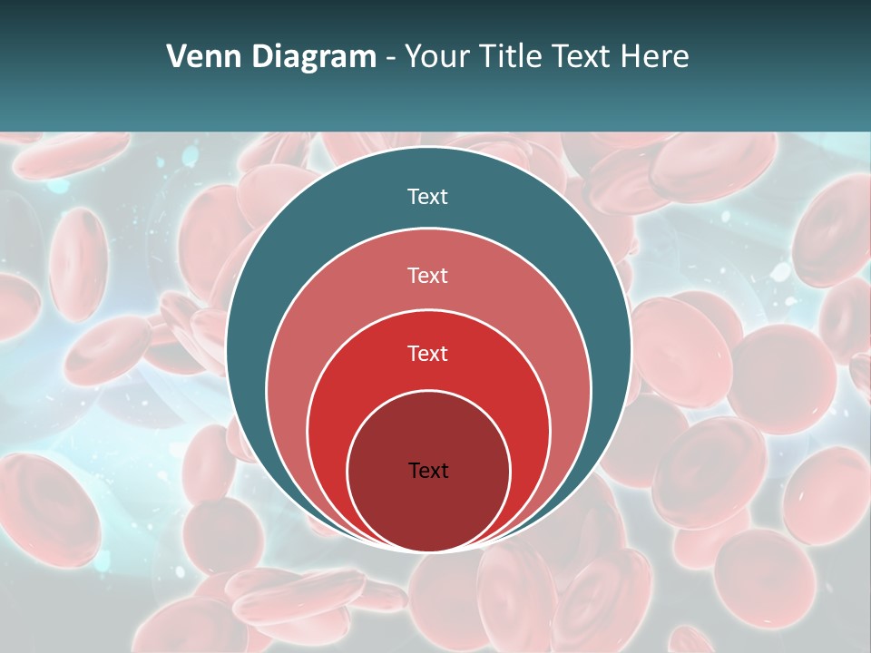 A Group Of Red Blood Cells Floating In The Air PowerPoint Template