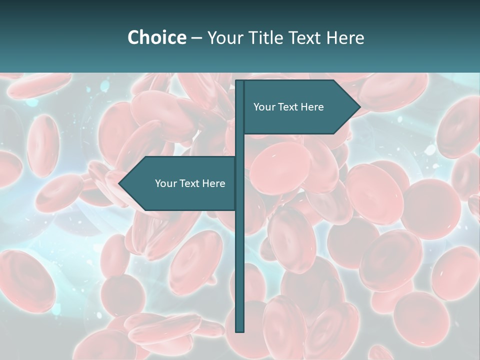 A Group Of Red Blood Cells Floating In The Air PowerPoint Template