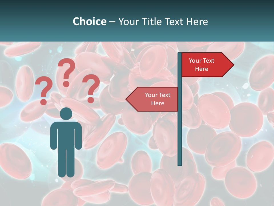 A Group Of Red Blood Cells Floating In The Air PowerPoint Template