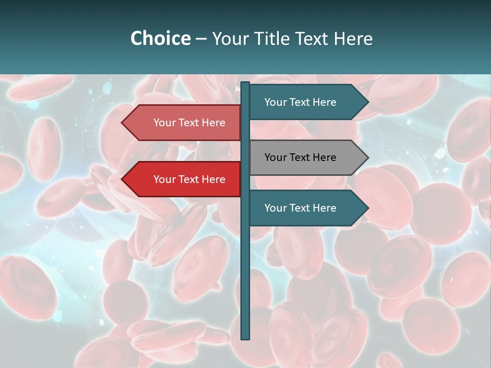 A Group Of Red Blood Cells Floating In The Air PowerPoint Template