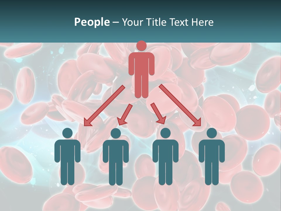 A Group Of Red Blood Cells Floating In The Air PowerPoint Template
