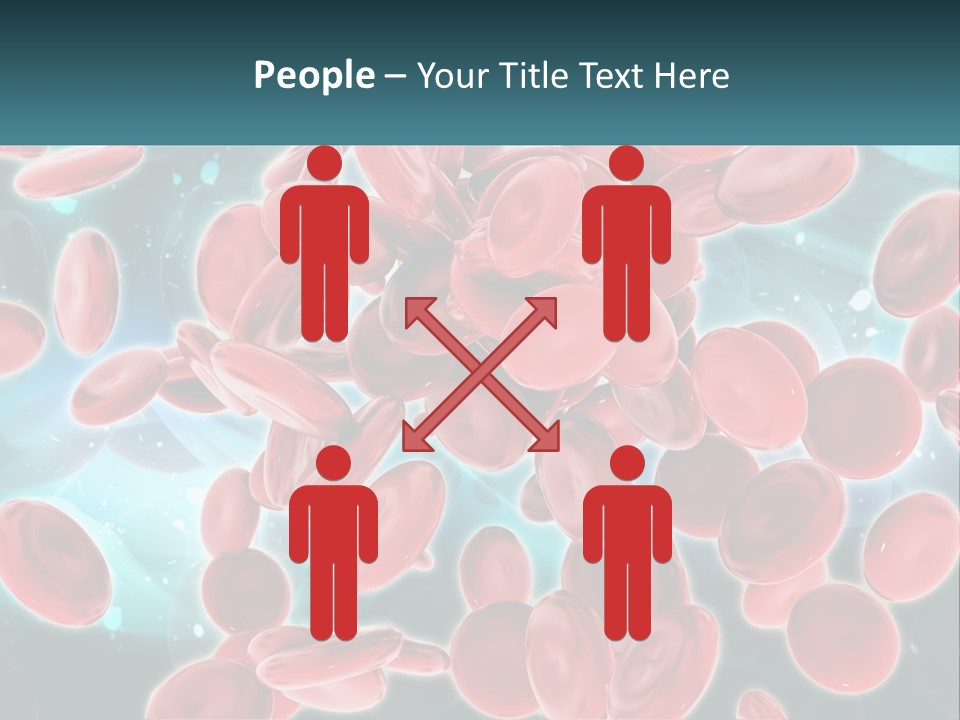 A Group Of Red Blood Cells Floating In The Air PowerPoint Template