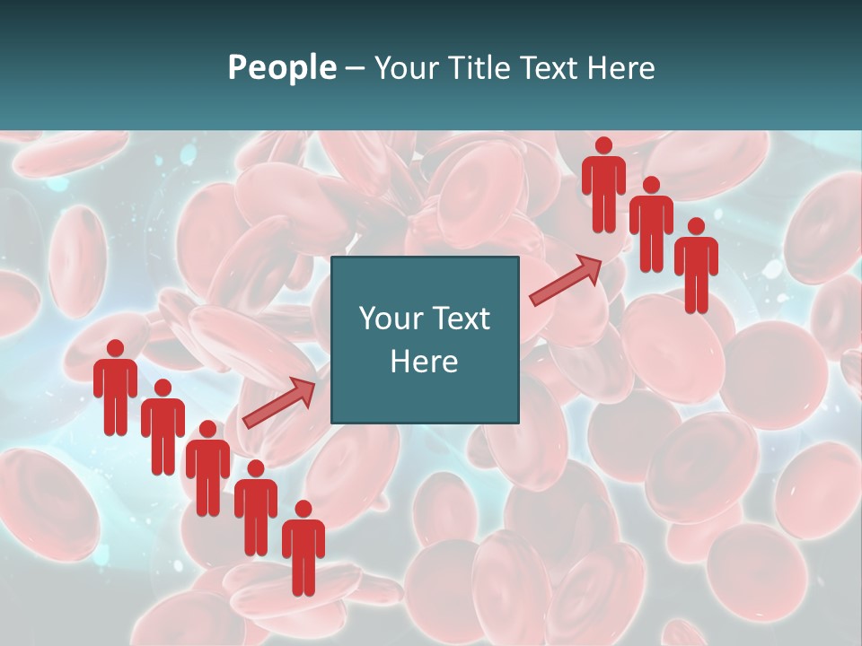 A Group Of Red Blood Cells Floating In The Air PowerPoint Template